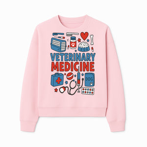 Veterinary Medicine Graphic Tee - Cute Dog Care Design for Animal Lovers, Vets, and Pet Owners, Fun Medical Theme Apparel - Sweatshirt 1758347411045.jpg