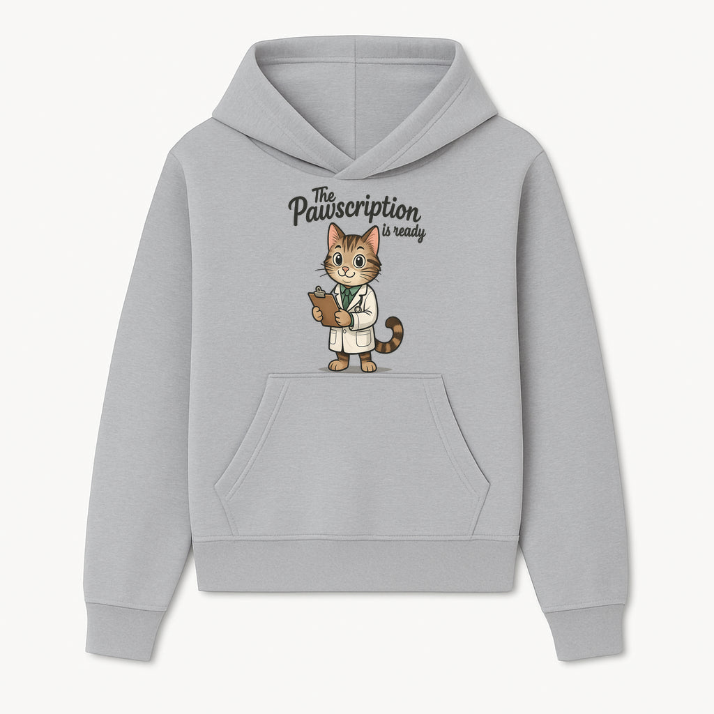 Cute Cat Doctor Pawscription Artwork, Adorable Vet Cat Illustration for Pet Lovers, Fun Medical Themed Decor or Gifts - Hoodie 1758347411368.jpg