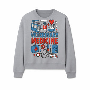 Veterinary Medicine Graphic Tee - Cute Dog Care Design for Animal Lovers, Vets, and Pet Owners, Fun Medical Theme Apparel - Sweatshirt 1758347411568.jpg