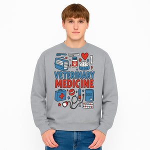 Veterinary Medicine Graphic Tee - Cute Dog Care Design for Animal Lovers, Vets, and Pet Owners, Fun Medical Theme Apparel - Sweatshirt 1758347412863.jpg