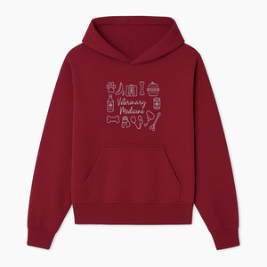 Veterinary Medicine Design with Pets, Veterinary Tools, Paw Prints, and Animal Care Symbols - Perfect for Vet Lovers and Professionals - Hoodie 1758347413977.jpg
