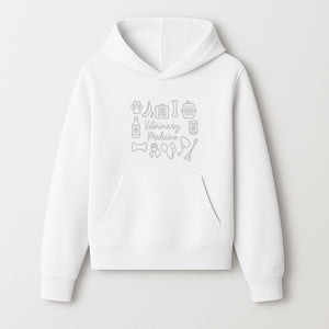 Veterinary Medicine Design with Pets, Veterinary Tools, Paw Prints, and Animal Care Symbols - Perfect for Vet Lovers and Professionals - Hoodie 1758347414507.jpg