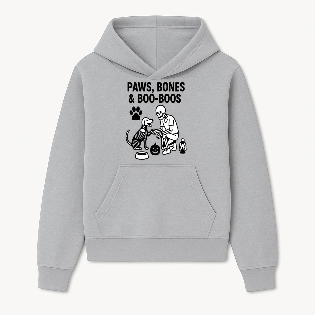 Paws, Bones & Boo Dogs Halloween Decor - Skeleton and Dog Design for Pet Lovers - Hoodie 1758347414523.jpg