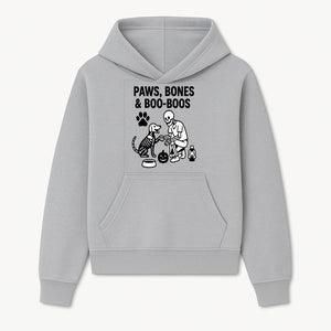 Paws, Bones & Boo Dogs Halloween Decor - Skeleton and Dog Design for Pet Lovers - Hoodie 1758347414523.jpg
