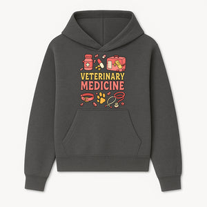 Veterinary Medicine Graphic T-Shirt | Pet Care Illustration | Animal Health Apparel | Cute Vet Theme Merchandise - Hoodie 1758347414725.jpg