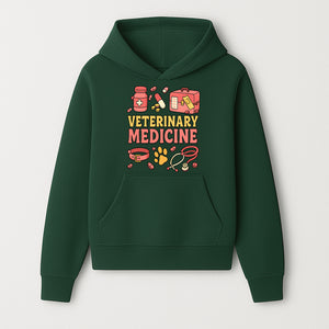 Veterinary Medicine Graphic T-Shirt | Pet Care Illustration | Animal Health Apparel | Cute Vet Theme Merchandise - Hoodie 1758347414870.jpg