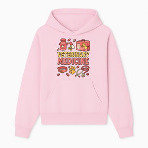 Veterinary Medicine Graphic T-Shirt | Pet Care Illustration | Animal Health Apparel | Cute Vet Theme Merchandise - Hoodie 1758347415287.jpg