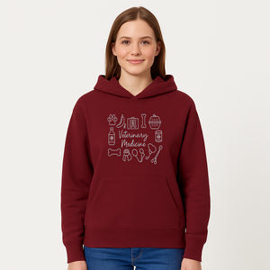 Veterinary Medicine Design with Pets, Veterinary Tools, Paw Prints, and Animal Care Symbols - Perfect for Vet Lovers and Professionals - Hoodie 1758347415767.jpg