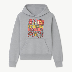 Veterinary Medicine Graphic T-Shirt | Pet Care Illustration | Animal Health Apparel | Cute Vet Theme Merchandise - Hoodie 1758347415864.jpg