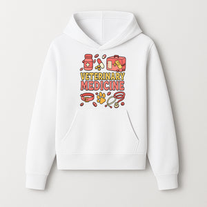 Veterinary Medicine Graphic T-Shirt | Pet Care Illustration | Animal Health Apparel | Cute Vet Theme Merchandise - Hoodie 1758347415995.jpg