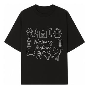 Veterinary Medicine Design with Pets, Veterinary Tools, Paw Prints, and Animal Care Symbols - Perfect for Vet Lovers and Professionals - T-shirt 1758347416031.jpg
