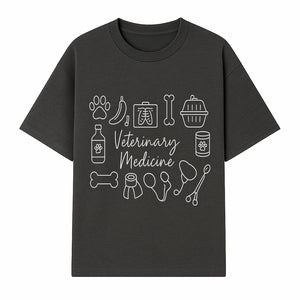 Veterinary Medicine Design with Pets, Veterinary Tools, Paw Prints, and Animal Care Symbols - Perfect for Vet Lovers and Professionals - T-shirt 1758347416152.jpg