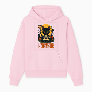 Halloween Black Cat Skeleton with Bone, I Found This Humerus Cute Pumpkin Design, Spooky Decor, Fun Trick or Treat Gift - Hoodie 1758347416411.jpg