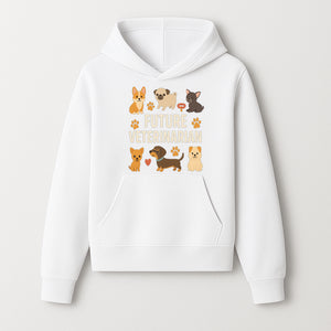 Future Veterinarian Dog Lover Cute Illustration for Kids - Animal Themed Art Print with Adorable Puppies and Paw Prints - Hoodie 1758347416421.jpg