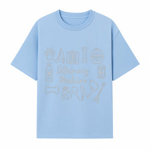 Veterinary Medicine Design with Pets, Veterinary Tools, Paw Prints, and Animal Care Symbols - Perfect for Vet Lovers and Professionals - T-shirt 1758347416555.jpg
