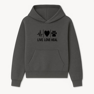 Live Love Heal Wall Art | Heartbeat Love Paw Print Inspirational Decor | Pet Lover Gift | Motivational Home Decoration - Hoodie 1758347416792.jpg