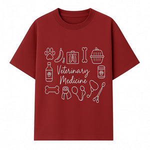 Veterinary Medicine Design with Pets, Veterinary Tools, Paw Prints, and Animal Care Symbols - Perfect for Vet Lovers and Professionals - T-shirt 1758347416794.jpg