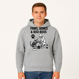 Paws, Bones & Boo Dogs Halloween Decor - Skeleton and Dog Design for Pet Lovers - Hoodie 1758347417031.jpg