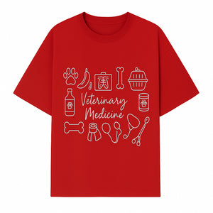 Veterinary Medicine Design with Pets, Veterinary Tools, Paw Prints, and Animal Care Symbols - Perfect for Vet Lovers and Professionals - T-shirt 1758347417062.jpg