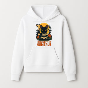 Halloween Black Cat Skeleton with Bone, I Found This Humerus Cute Pumpkin Design, Spooky Decor, Fun Trick or Treat Gift - Hoodie 1758347417101.jpg