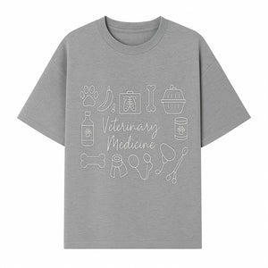Veterinary Medicine Design with Pets, Veterinary Tools, Paw Prints, and Animal Care Symbols - Perfect for Vet Lovers and Professionals - T-shirt 1758347417206.jpg