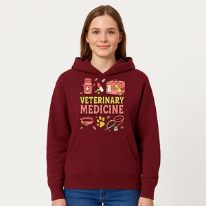 Veterinary Medicine Graphic T-Shirt | Pet Care Illustration | Animal Health Apparel | Cute Vet Theme Merchandise - Hoodie 1758347417272.jpg