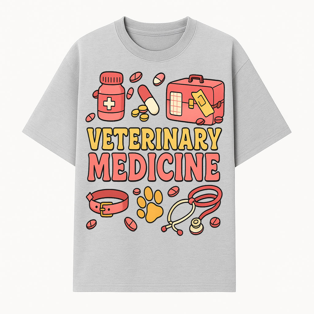 Veterinary Medicine Graphic T-Shirt | Pet Care Illustration | Animal Health Apparel | Cute Vet Theme Merchandise - T-shirt 1758347417417.jpg