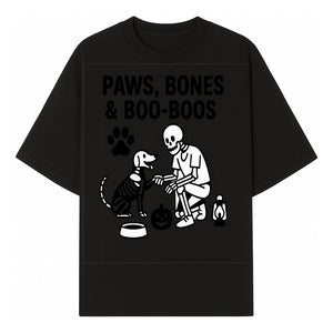 Paws, Bones & Boo Dogs Halloween Decor - Skeleton and Dog Design for Pet Lovers - T-shirt 1758347417450.jpg