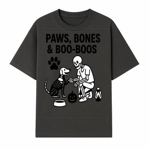 Paws, Bones & Boo Dogs Halloween Decor - Skeleton and Dog Design for Pet Lovers - T-shirt 1758347417573.jpg