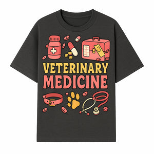 Veterinary Medicine Graphic T-Shirt | Pet Care Illustration | Animal Health Apparel | Cute Vet Theme Merchandise - T-shirt 1758347417730.jpg