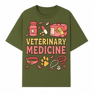 Veterinary Medicine Graphic T-Shirt | Pet Care Illustration | Animal Health Apparel | Cute Vet Theme Merchandise - T-shirt 1758347417873.jpg