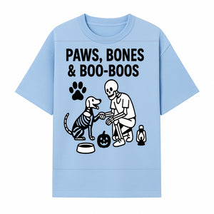 Paws, Bones & Boo Dogs Halloween Decor - Skeleton and Dog Design for Pet Lovers - T-shirt 1758347417932.jpg