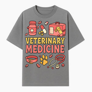 Veterinary Medicine Graphic T-Shirt | Pet Care Illustration | Animal Health Apparel | Cute Vet Theme Merchandise - T-shirt 1758347417987.jpg