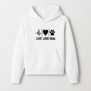 Live Love Heal Wall Art | Heartbeat Love Paw Print Inspirational Decor | Pet Lover Gift | Motivational Home Decoration - Hoodie 1758347418091.jpg