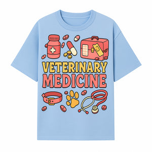 Veterinary Medicine Graphic T-Shirt | Pet Care Illustration | Animal Health Apparel | Cute Vet Theme Merchandise - T-shirt 1758347418148.jpg