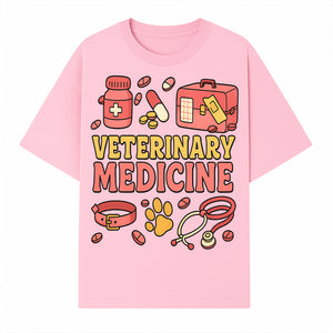 Veterinary Medicine Graphic T-Shirt | Pet Care Illustration | Animal Health Apparel | Cute Vet Theme Merchandise - T-shirt 1758347418278.jpg