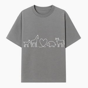 Farm Animal Neon Light Sign - Goat, Horse, Pig, Cow with Heart - Rustic Decor for Home, Kitchen, Farmhouse, or Barn - T-shirt 1758347418298.jpg