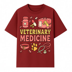Veterinary Medicine Graphic T-Shirt | Pet Care Illustration | Animal Health Apparel | Cute Vet Theme Merchandise - T-shirt 1758347418406.jpg
