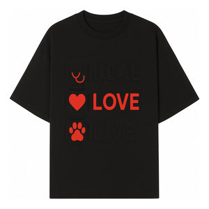 Stethoscope Wall Art - Heal, Love, Live Neon Sign - Inspirational Decor for Medical Professionals and Animal Lovers - T-shirt 1758347418485.jpg
