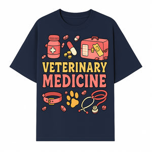 Veterinary Medicine Graphic T-Shirt | Pet Care Illustration | Animal Health Apparel | Cute Vet Theme Merchandise - T-shirt 1758347418533.jpg