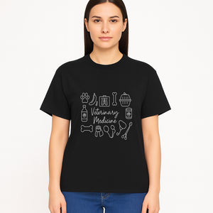 Veterinary Medicine Design with Pets, Veterinary Tools, Paw Prints, and Animal Care Symbols - Perfect for Vet Lovers and Professionals - T-shirt 1758347418620.jpg