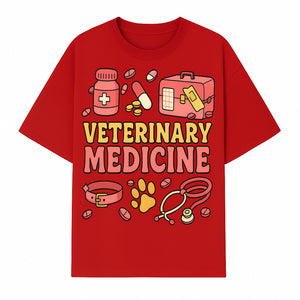 Veterinary Medicine Graphic T-Shirt | Pet Care Illustration | Animal Health Apparel | Cute Vet Theme Merchandise - T-shirt 1758347418661.jpg