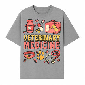 Veterinary Medicine Graphic T-Shirt | Pet Care Illustration | Animal Health Apparel | Cute Vet Theme Merchandise - T-shirt 1758347418781.jpg