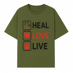 Stethoscope Wall Art - Heal, Love, Live Neon Sign - Inspirational Decor for Medical Professionals and Animal Lovers - T-shirt 1758347418786.jpg