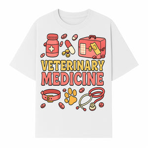 Veterinary Medicine Graphic T-Shirt | Pet Care Illustration | Animal Health Apparel | Cute Vet Theme Merchandise - T-shirt 1758347418913.jpg