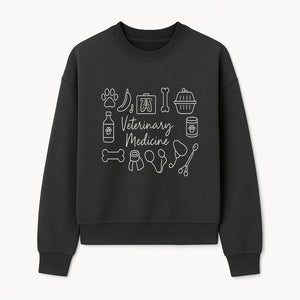 Veterinary Medicine Design with Pets, Veterinary Tools, Paw Prints, and Animal Care Symbols - Perfect for Vet Lovers and Professionals - Sweatshirt 1758347419000.jpg