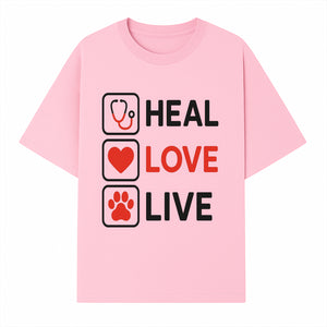 Stethoscope Wall Art - Heal, Love, Live Neon Sign - Inspirational Decor for Medical Professionals and Animal Lovers - T-shirt 1758347419201.jpg