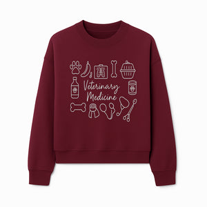 Veterinary Medicine Design with Pets, Veterinary Tools, Paw Prints, and Animal Care Symbols - Perfect for Vet Lovers and Professionals - Sweatshirt 1758347419724.jpg