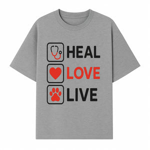 Stethoscope Wall Art - Heal, Love, Live Neon Sign - Inspirational Decor for Medical Professionals and Animal Lovers - T-shirt 1758347419748.jpg