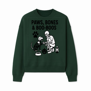 Paws, Bones & Boo Dogs Halloween Decor - Skeleton and Dog Design for Pet Lovers - Sweatshirt 1758347420585.jpg